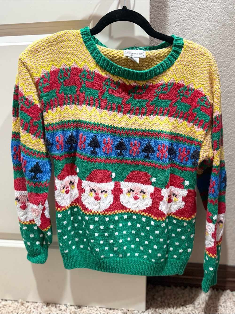 Vtg 80s 90s Womens Lauren Alexandra Santa Christmas
Thick Knit Sweater Medium